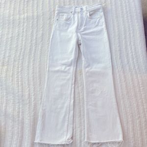 White Zara Mini Flare Jeans